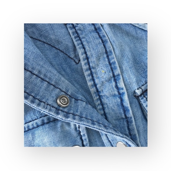 new True Religion ʊ Lucy Denim Button Down Western Inspired Shirt ʊ Sundance XS - Picture 5 of 16